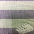 100% Double Cotton Gauze Yarn Dyed Stripe Textile